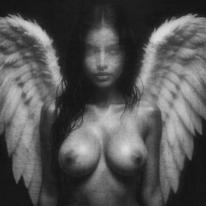 Discover The Angel Who Refuses Heaven, a surreal angel fine art print on museum grade RAG paper, created for collectors who seek haunting beauty.