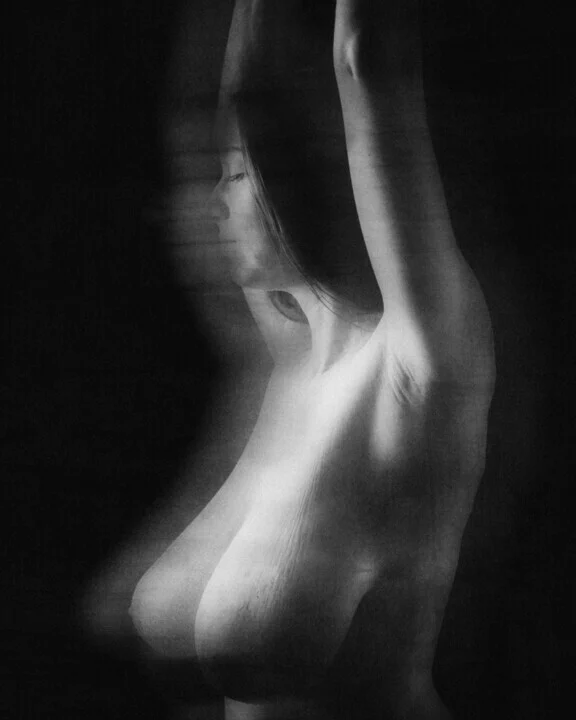 Afterimage Ascending — Monochrome Figurative Photography